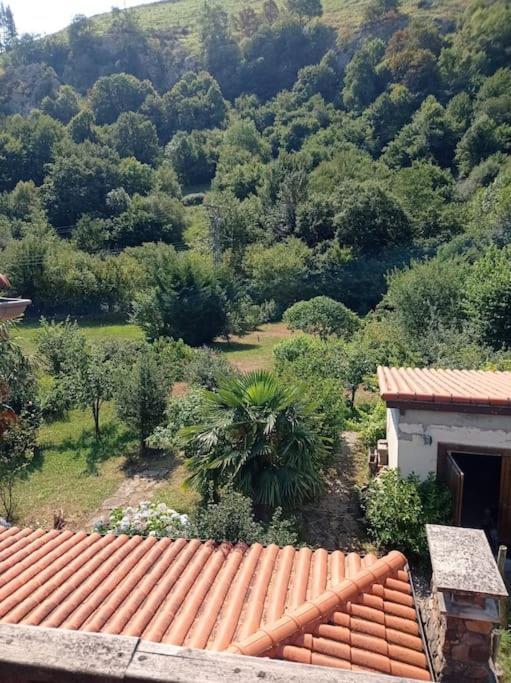 Amplia y cómoda casa de piedra con porche y jardín San Roque de Ríomiera Exterior foto